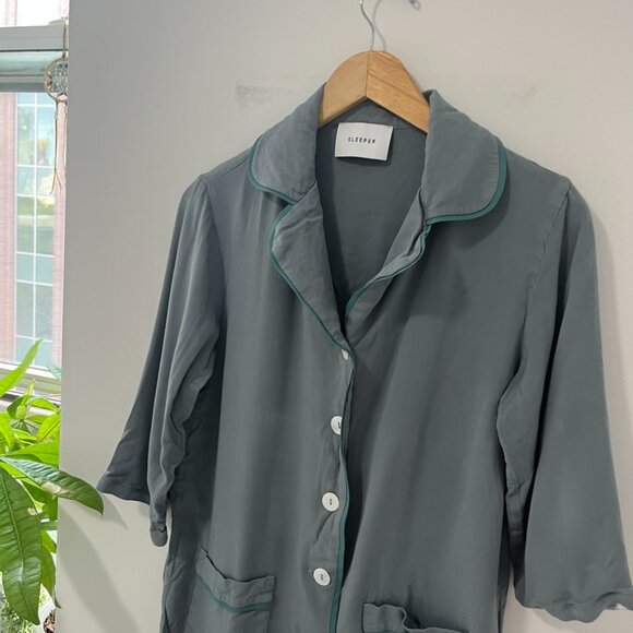 Sleeper Luxury Pajama Set in Blue Size Medium - Picture 5 of 7